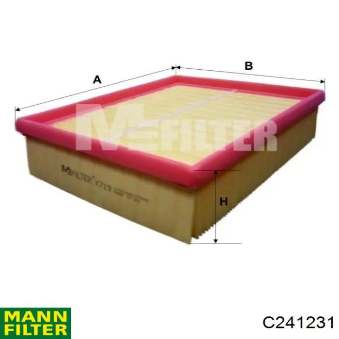Елемент повітряного фільтра Mann-Filter C241231 ціна, від 4.91 USD