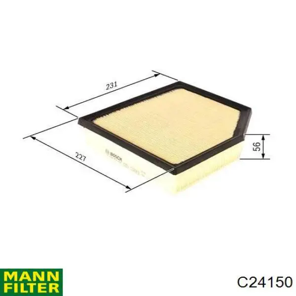 Елемент повітряного фільтра Mann-Filter C24150 ціна, від 21.74 USD