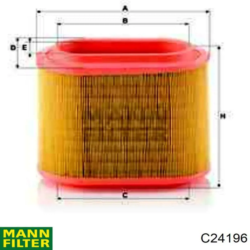 Купити C24196 Mann-Filter Автомобільний фільтр повітря