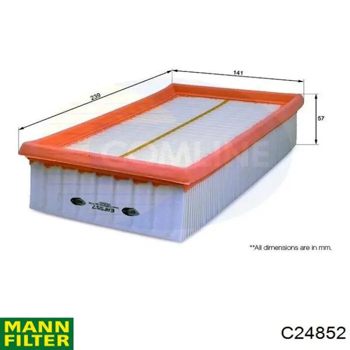 Фільтр повітряний Mann-Filter C24852