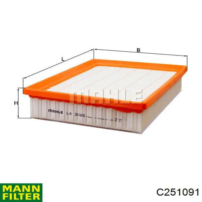 C251091 Mann-Filter Повітряний фільтр двигуна