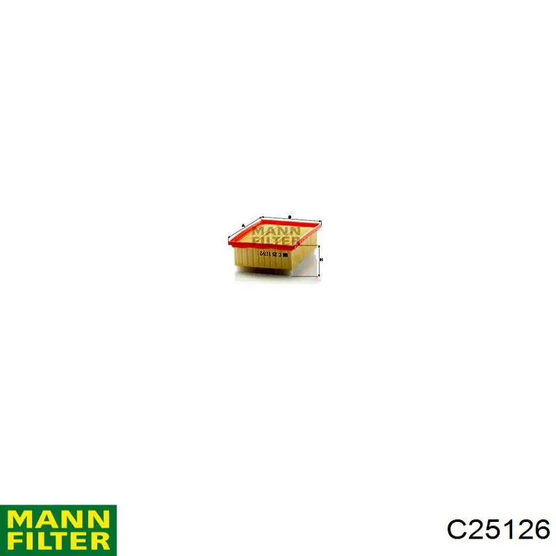 C25126 Mann-Filter Повітряний фільтр двигуна