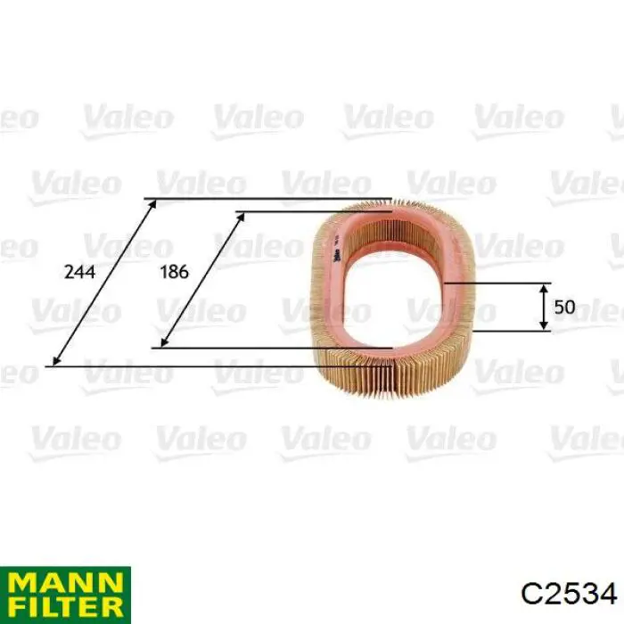 Повітряний фільтр C2534 Mann-Filter