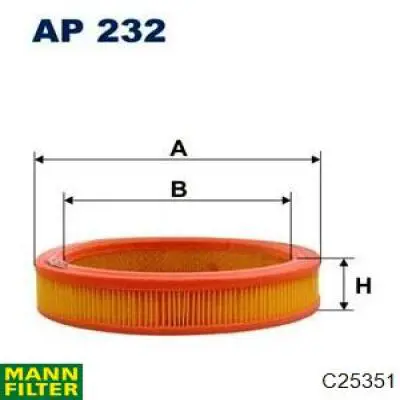 Повітряний фільтр C82433L Wanlanda