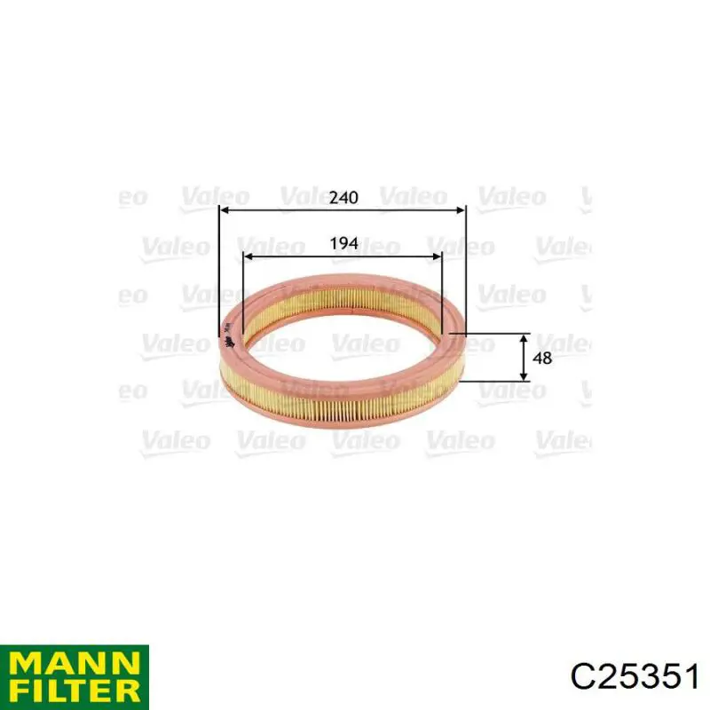 LX298 Mahle Original Повітряний фільтр двигуна