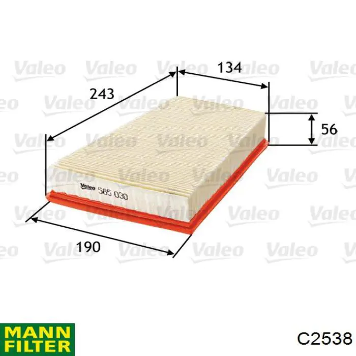 Повітряний фільтр C2538 Mann-Filter