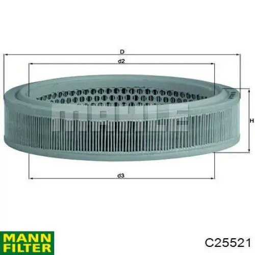 Елемент повітряного фільтра Mann-Filter C25521 ціна, від 3.24 USD