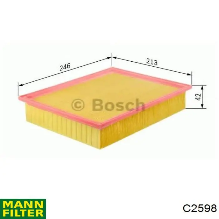 Елемент повітряного фільтра Mann-Filter C2598 ціна, від 3.40 USD