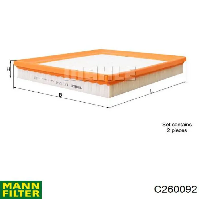 C260092 Mann-Filter фільтр повітряний