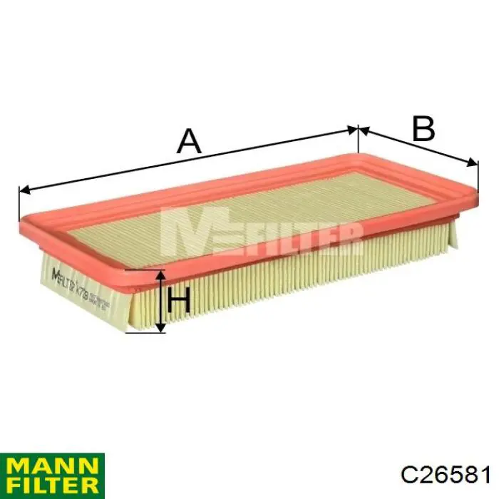 C26581 Mann-Filter Повітряний фільтр двигуна