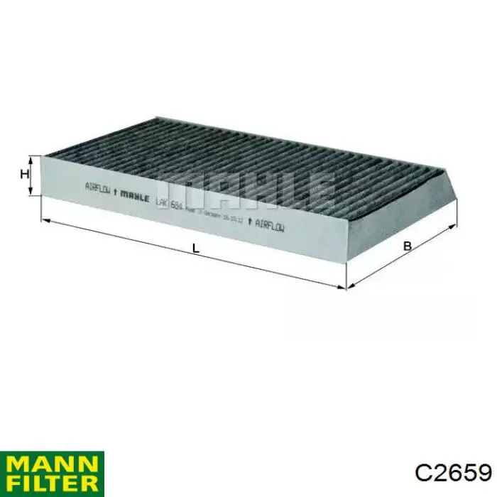 C2659 Mann-Filter Повітряний фільтр двигуна