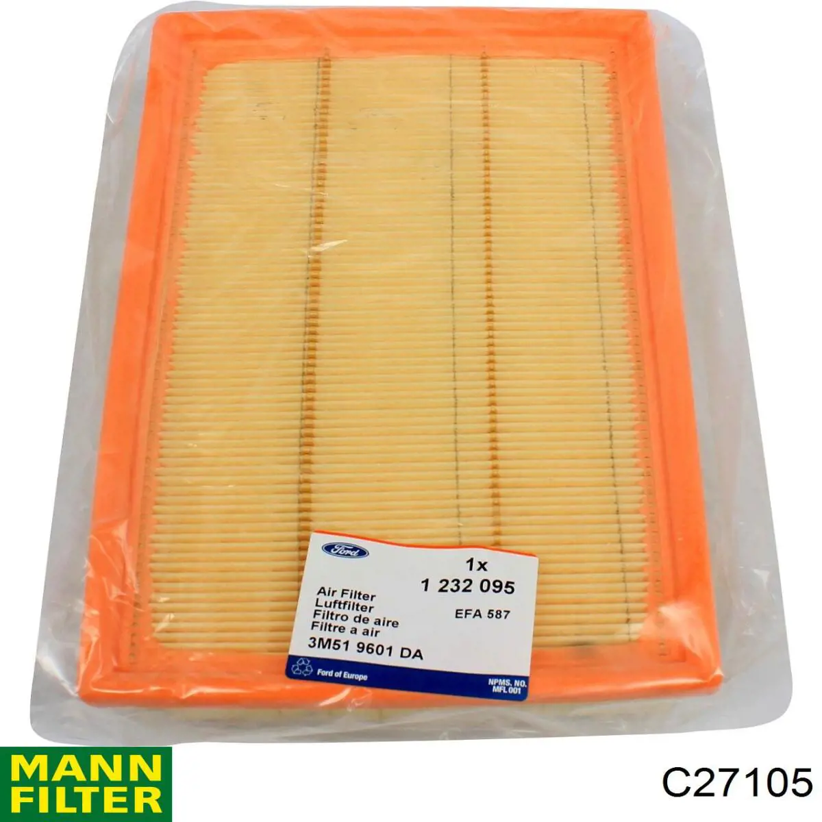 Купити C27105 Mann-Filter Автомобільний фільтр повітря