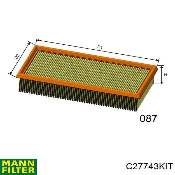 C27743KIT Mann-Filter фільтр повітряний