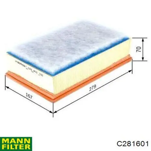 C281601 Mann-Filter Повітряний фільтр двигуна