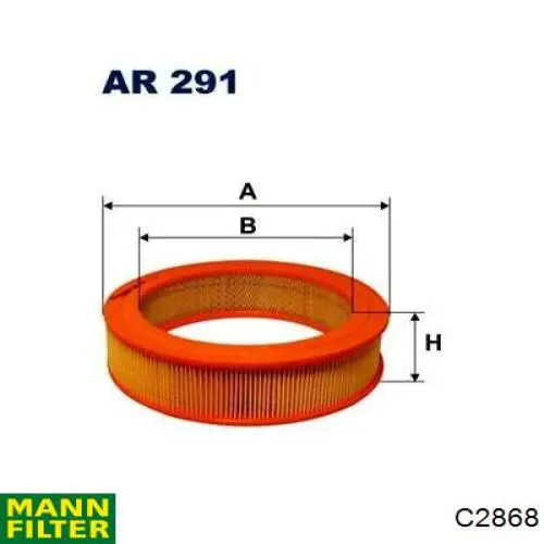 Купити C2868 Mann-Filter Автомобільний фільтр повітря