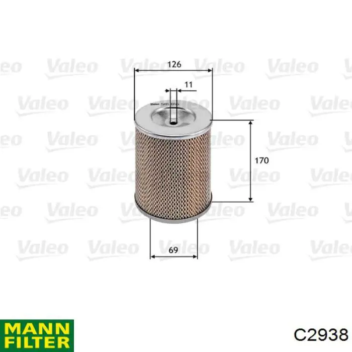 Повітряний фільтр C2938 Mann-Filter