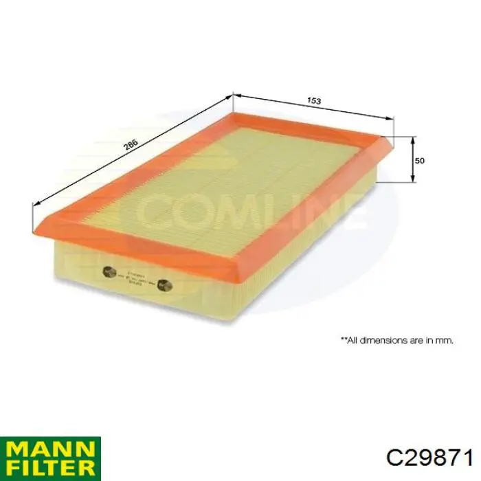 Купити C29871 Mann-Filter Автомобільний фільтр повітря