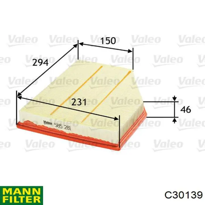 Купити C30139 Mann-Filter Автомобільний фільтр повітря