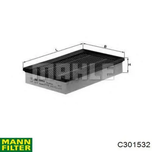 Елемент повітряного фільтра Mann-Filter C301532 ціна, від 24.99 USD