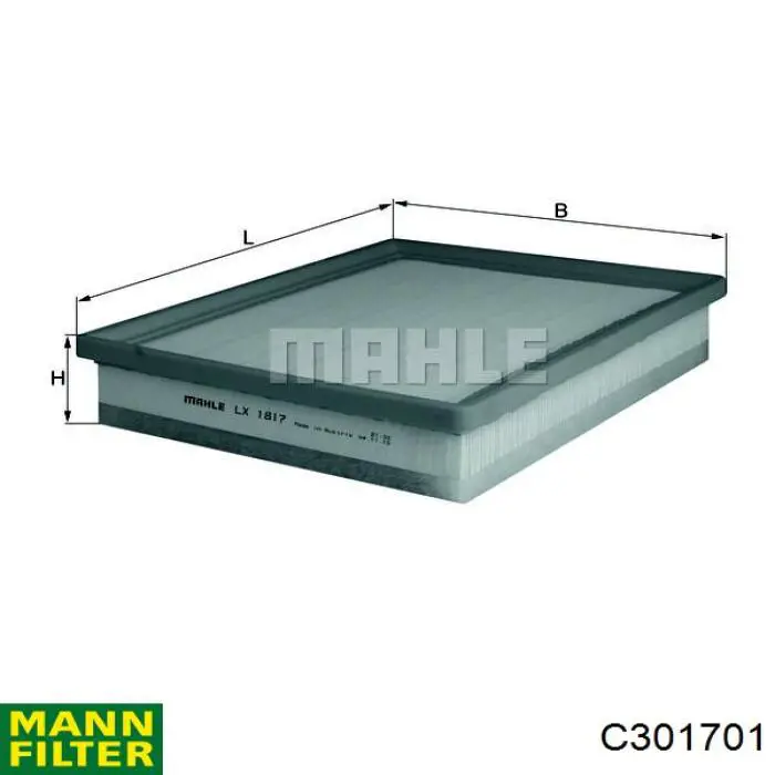 Елемент повітряного фільтра Mann-Filter C301701 ціна, від 12.68 USD