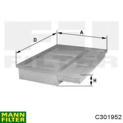 Купити C301952 Mann-Filter Автомобільний фільтр повітря