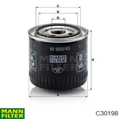 Купити C30198 Mann-Filter Автомобільний фільтр повітря