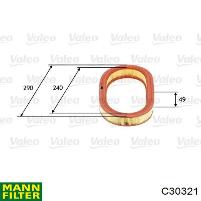 Купити C30321 Mann-Filter Автомобільний фільтр повітря