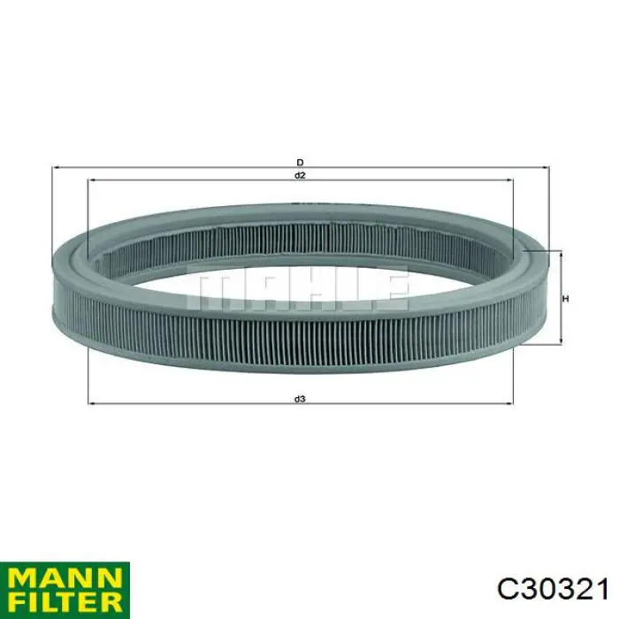 Елемент повітряного фільтра Mann-Filter C30321 ціна, від 5.33 USD