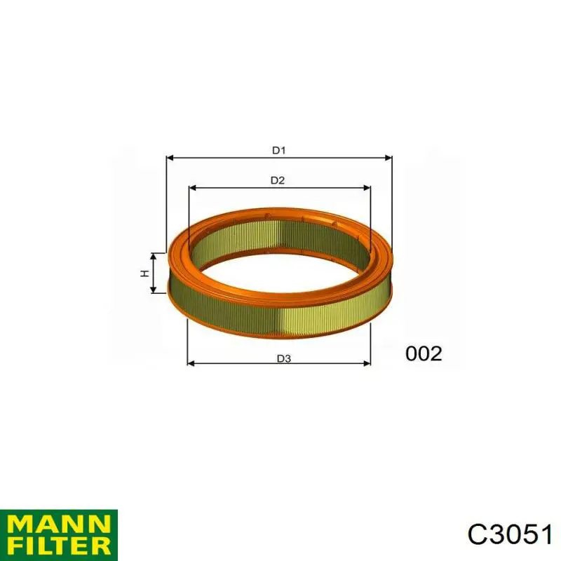 Повітряний фільтр LX38 Mahle Original