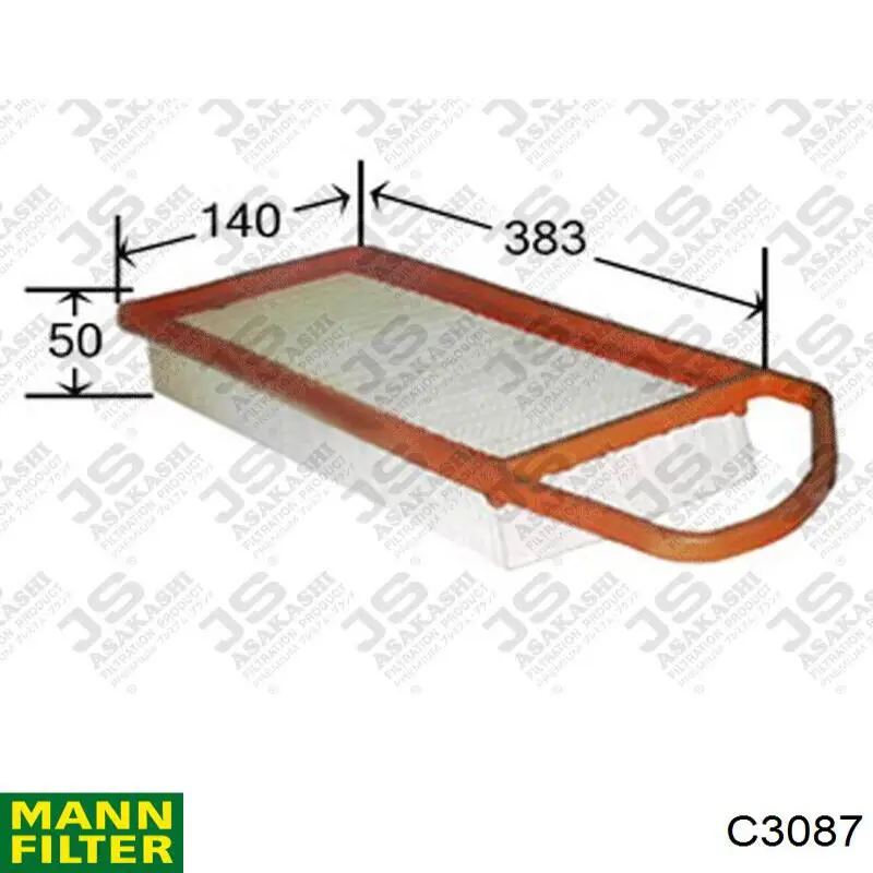 C3087 Mann-Filter фільтр повітряний