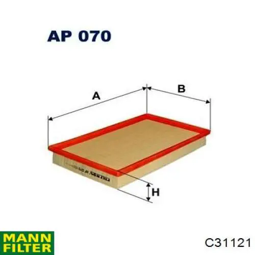 Повітряний фільтр C31121 Mann-Filter
