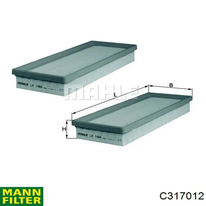 Купити C317012 Mann-Filter Автомобільний фільтр повітря