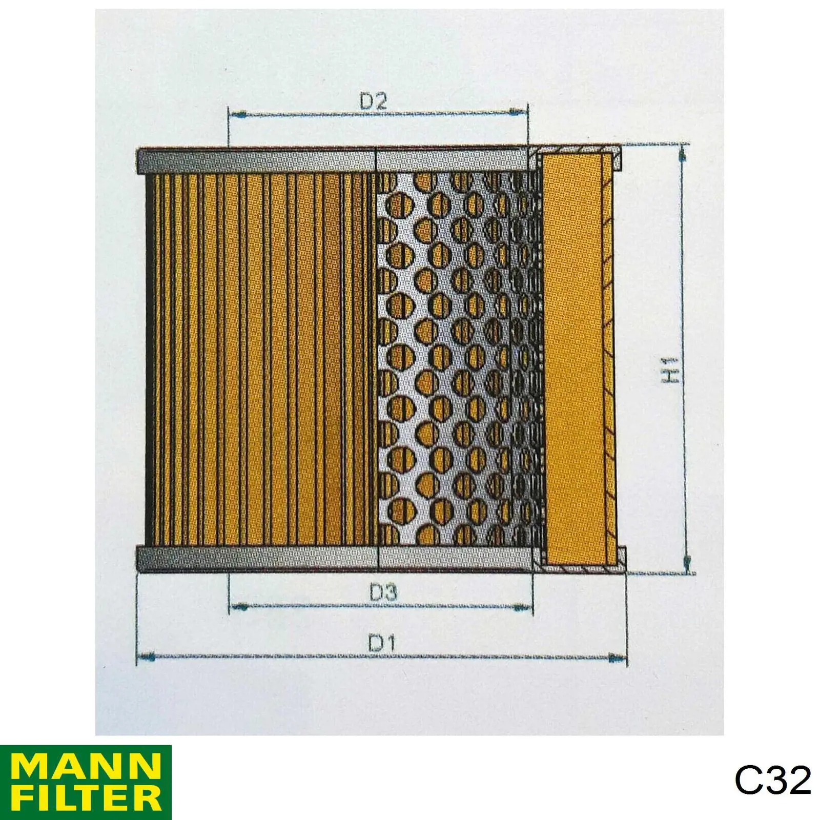 Купити C32 Mann-Filter Автомобільний фільтр повітря