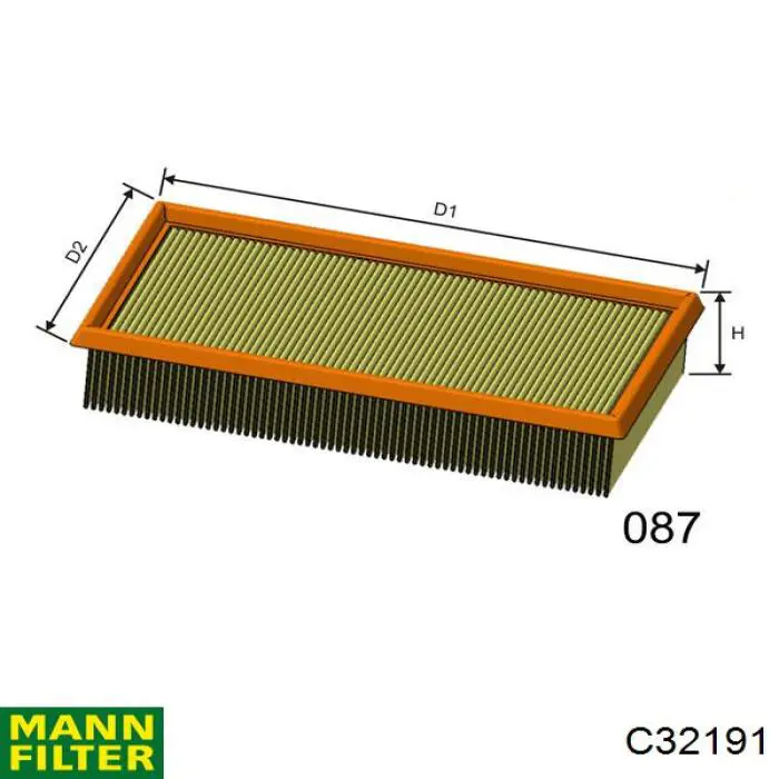 Елемент повітряного фільтра Mann-Filter C32191 ціна, від 12.90 USD