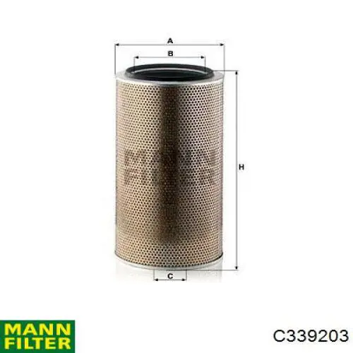 Елемент повітряного фільтра Mann-Filter C339203 ціна, від 80.75 USD