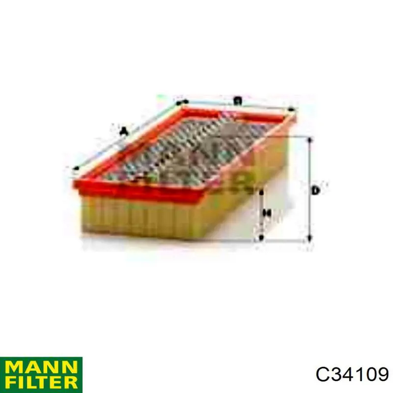C34109 Mann-Filter фільтр повітряний