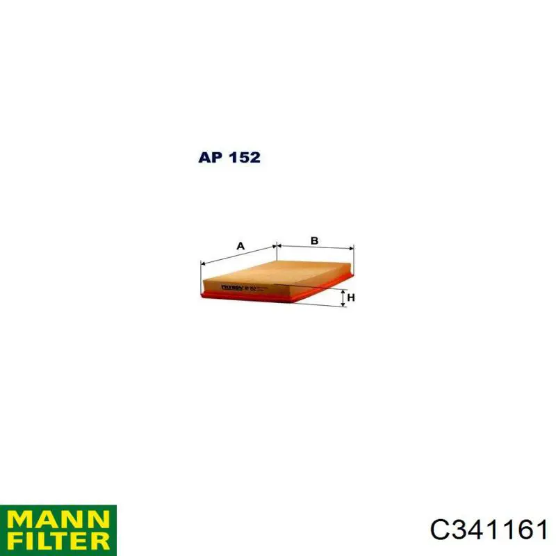 Елемент повітряного фільтра Mann-Filter C341161 ціна, від 5.70 USD
