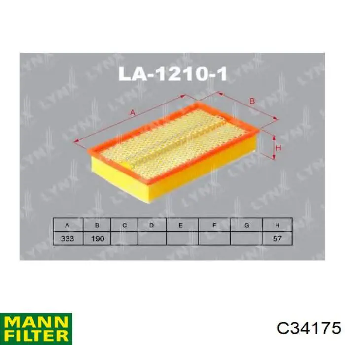 Купити C34175 Mann-Filter Автомобільний фільтр повітря