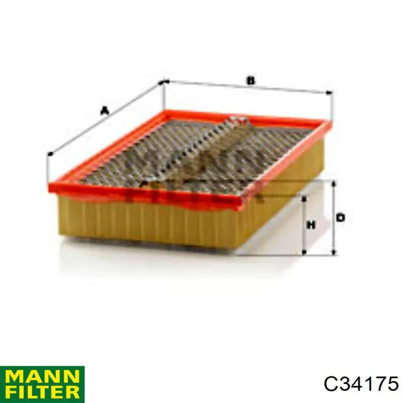 C34175 Mann-Filter Повітряний фільтр двигуна