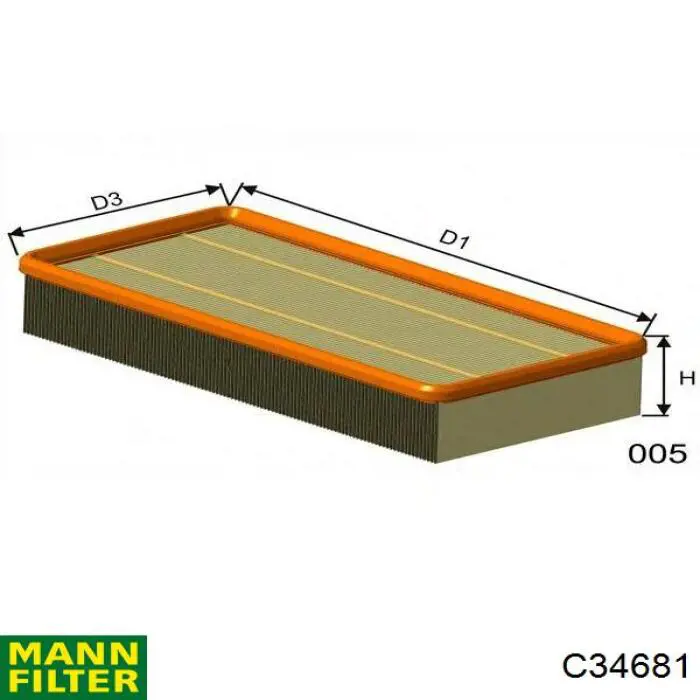 Купити C34681 Mann-Filter Автомобільний фільтр повітря