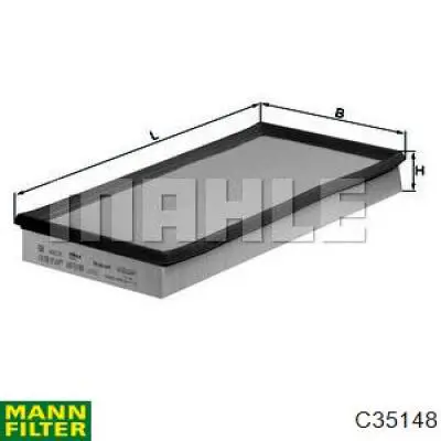 Фільтр повітряний C35148 Mann-Filter