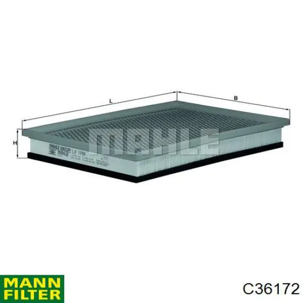 Елемент повітряного фільтра Mann-Filter C36172 ціна, від 14.04 USD