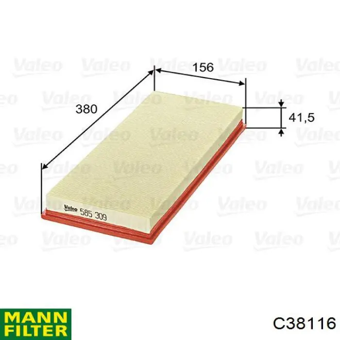 Повітряний фільтр C38116 Mann-Filter