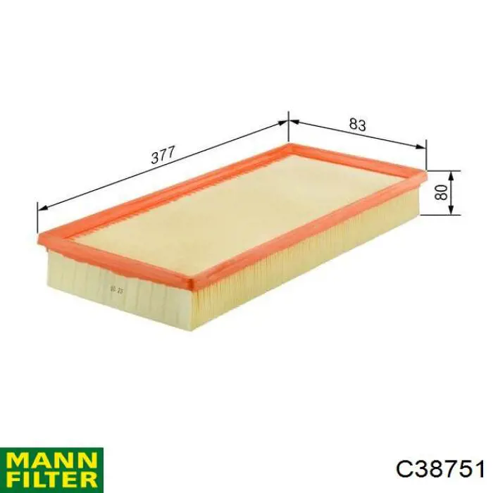 Повітряний фільтр C38751 Mann-Filter