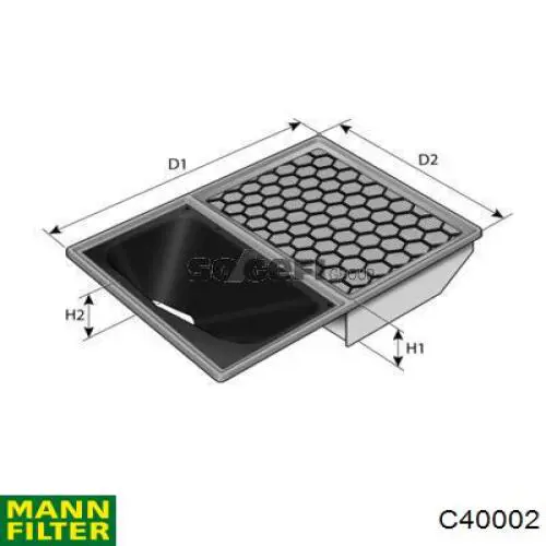 Елемент повітряного фільтра Mann-Filter C40002 ціна, від 35.33 USD