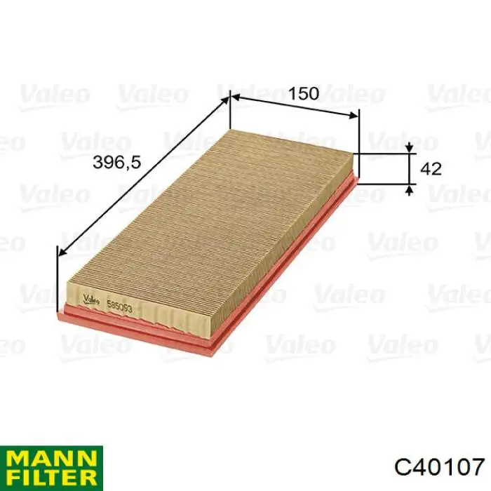 Фільтр повітряний C40107 Mann-Filter