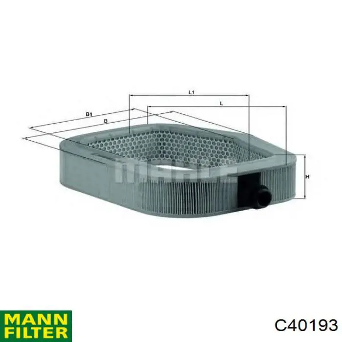 Елемент повітряного фільтра Mann-Filter C40193 ціна, від 59.17 USD