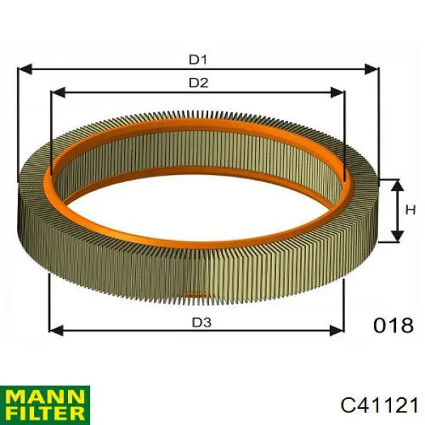 C41121 Mann-Filter Повітряний фільтр двигуна