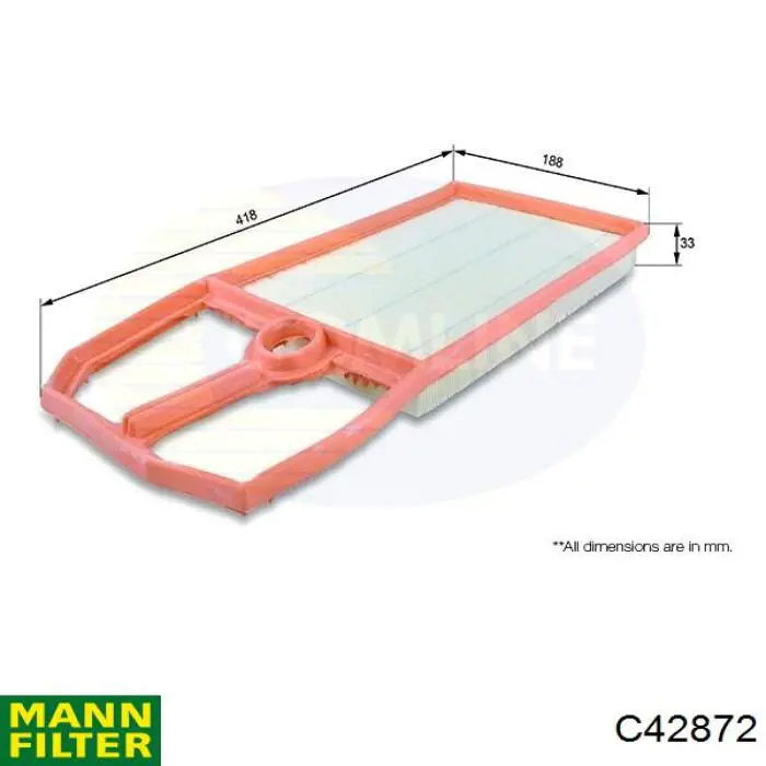 C42872 Mann-Filter Повітряний фільтр двигуна
