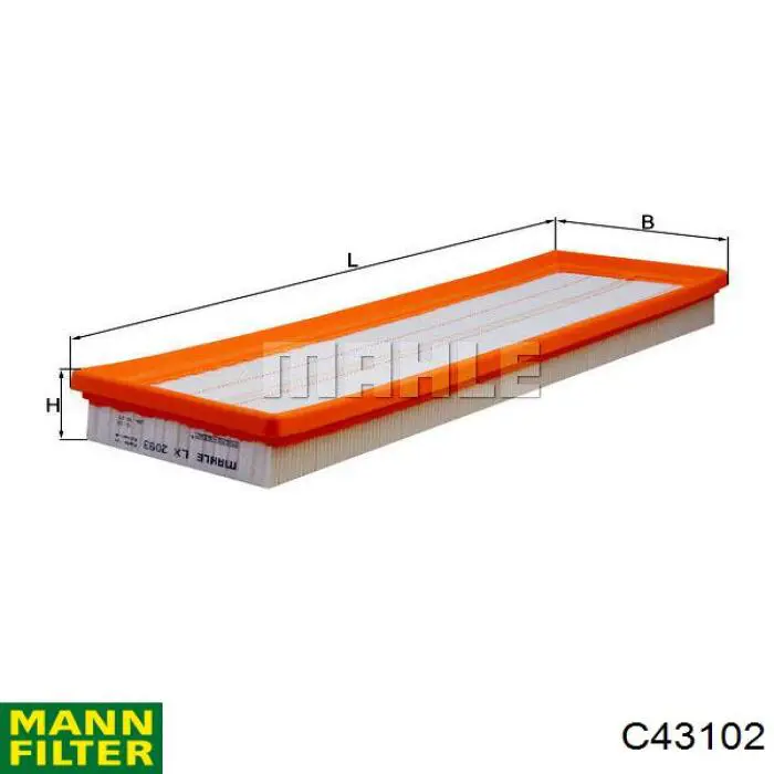 Повітряний фільтр C43102 Mann-Filter